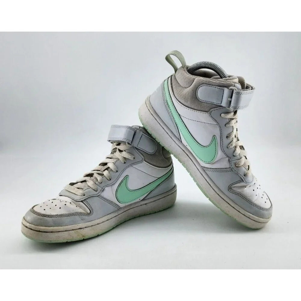 Nike Court Borough Mid 2 Shoes 'Pure Platinum Mint Foam’ CD7782-011 Youth 5.5Y